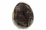 Septarian Dragon Egg Geode - Sparkly Black Crystals #329492-1